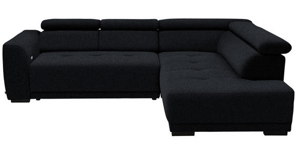 ECKSOFA  in Chenille Anthrazit  284/205 cm  - Anthrazit/Schwarz, Design, Kunststoff/Textil (284/205cm) - Xora