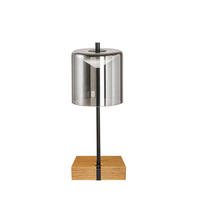 AKKU-TISCHLEUCHTE Shine-Wood 13/34,5 cm   - Natur, Holz/Metall (13/34,5cm) - Fischer & Honsel