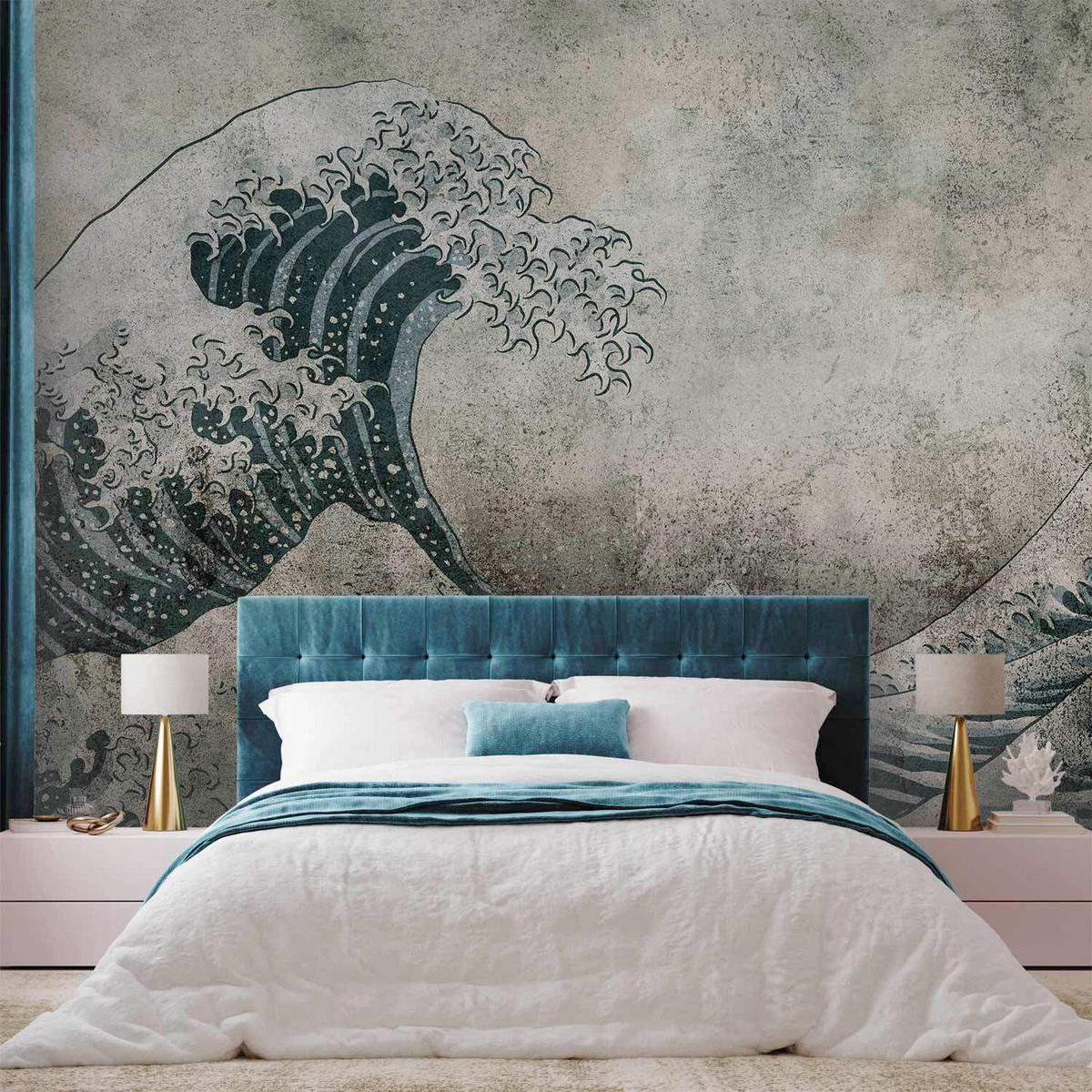 FOTOTAPETE  - Graublau/Grau, LIFESTYLE, Textil (400/280cm) - artgeist