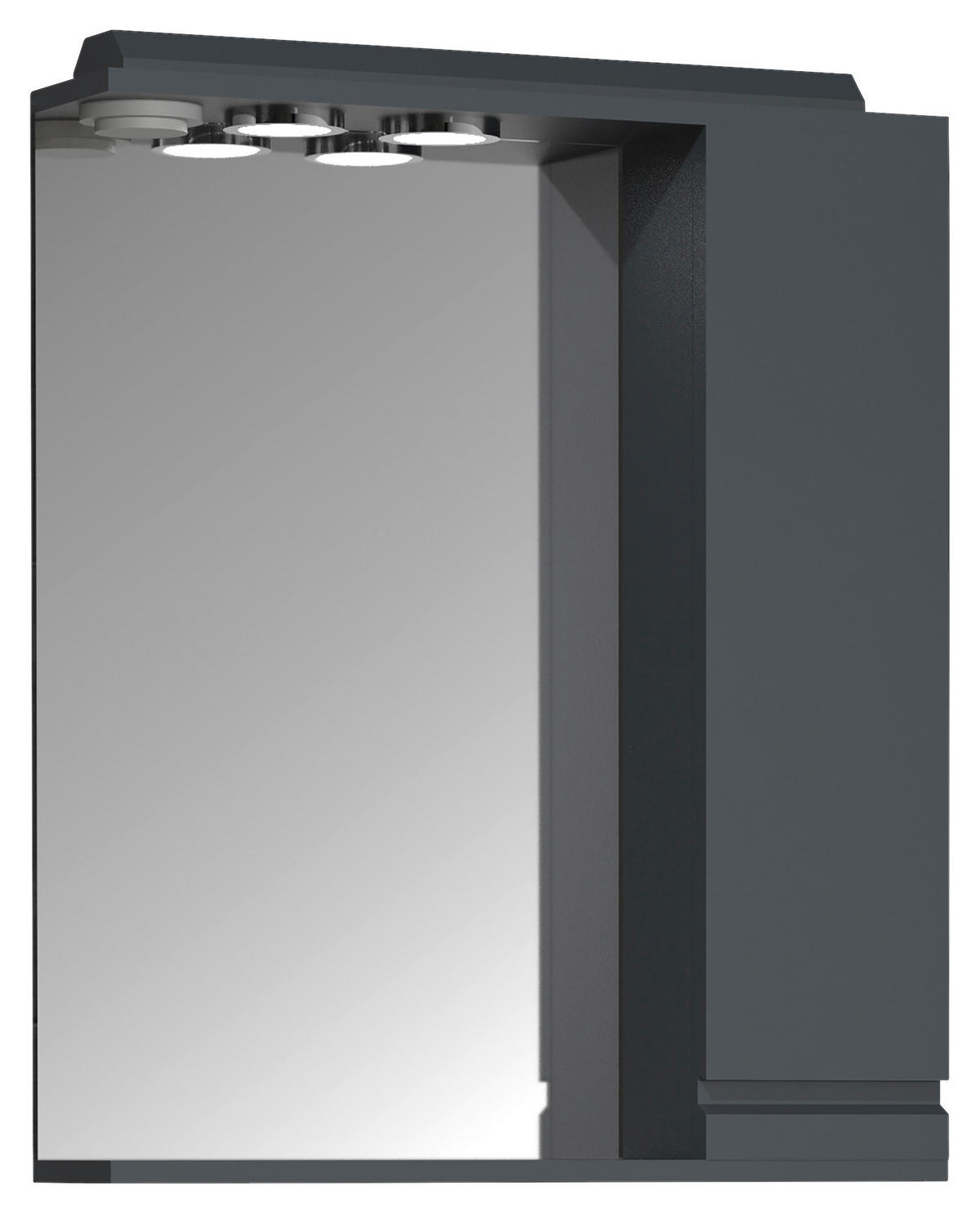 SPIEGELSCHRANK 60/71/14 cm  - Anthrazit, MODERN, Glas/Holzwerkstoff (60/71/14cm) - MID.YOU