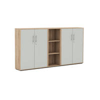 AKTENSCHRANK Sonoma Eiche, Hellgrau  - Hellgrau/Sonoma Eiche, MODERN, Holzwerkstoff (212,9/113,6/33cm) - MID.YOU