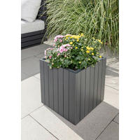 TRUHLÍK NA KVĚTINY dřevo, 30/30/35 cm - antracitová, Basics, dřevo (30/30/35cm) - Prestige Home