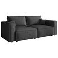SOFA Webstoff Anthrazit  - Anthrazit/Schwarz, MODERN, Kunststoff/Textil (250/68/104cm) - Xora