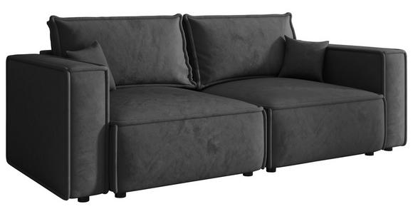 SOFA Webstoff Anthrazit  - Anthrazit/Schwarz, MODERN, Kunststoff/Textil (250/68/104cm) - Xora