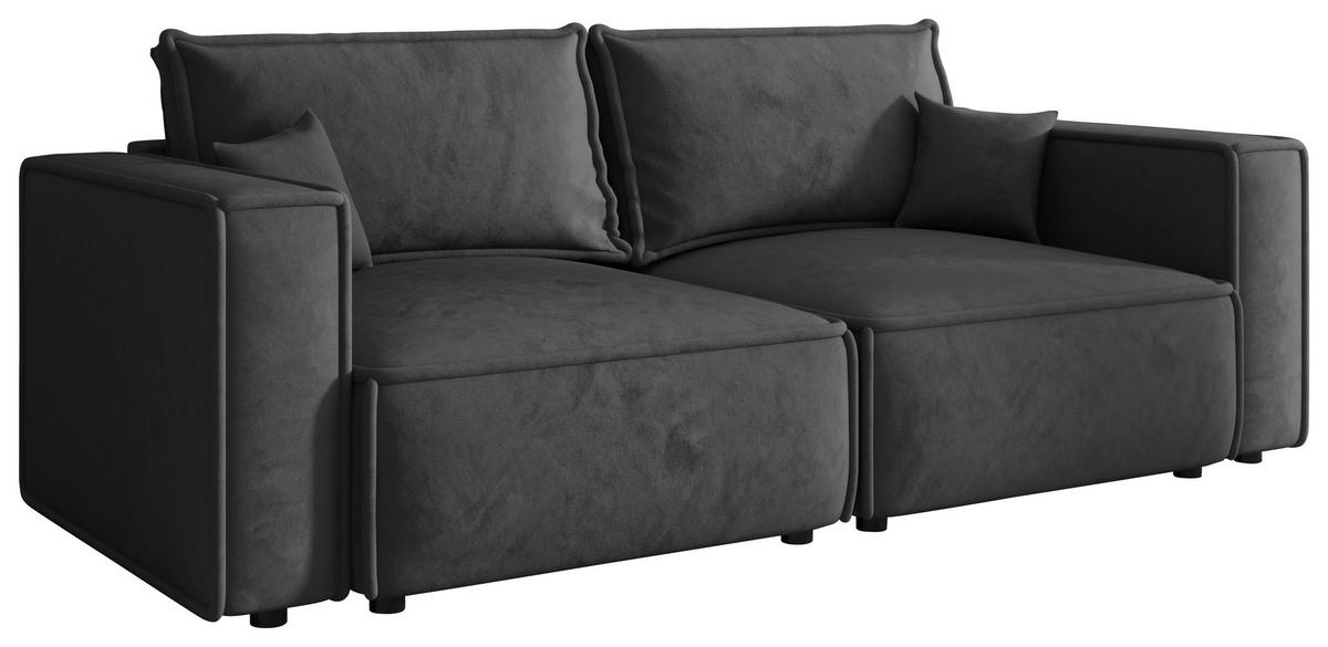 SOFA Webstoff Anthrazit  - Anthrazit/Schwarz, MODERN, Kunststoff/Textil (250/68/104cm) - Xora