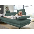 ECKSOFA in Echtleder Opal  180/310 cm  - Opal/Schwarz, Design, Leder/Metall (180/310cm) - Dieter Knoll