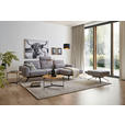 ECKSOFA Grau Struktur  - Schwarz/Grau, Design, Textil/Metall (262/157cm) - Novel