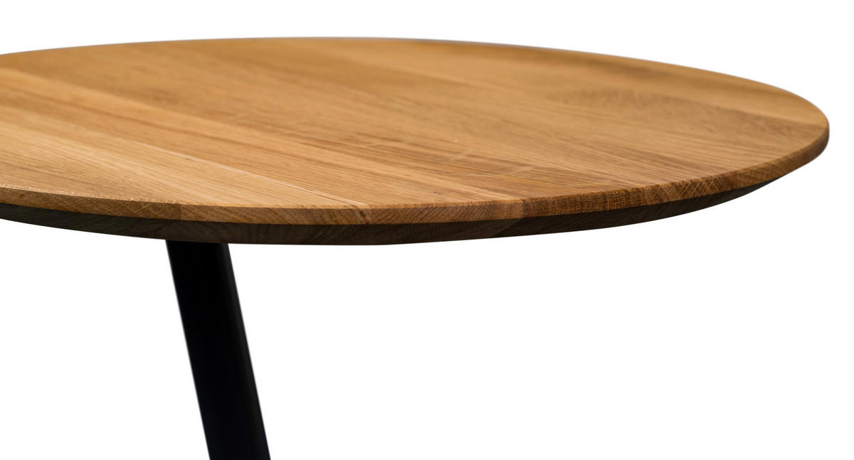 BEISTELLTISCH in Holz, Metall 50/50/49 cm  - Wildeiche/Anthrazit, Design, Holz/Metall (50/50/49cm) - Xora