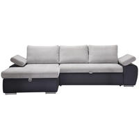 ECKSOFA Hellgrau, Dunkelgrau Flachgewebe  - Dunkelgrau/Hellgrau, Design, Kunststoff/Textil (175/271cm) - Livetastic