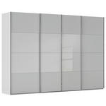 SCHWEBETÜRENSCHRANK  in Seidengrau  - Chromfarben/Seidengrau, KONVENTIONELL, Glas/Holzwerkstoff (316/223/68cm) - Novel