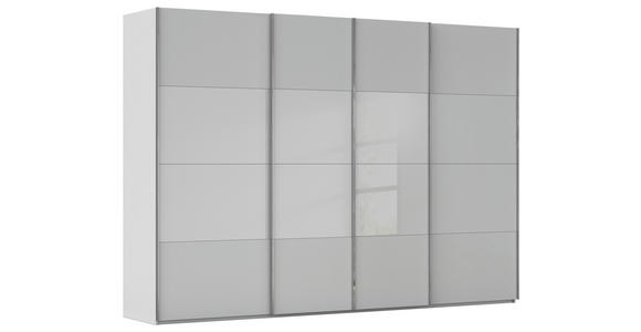 SCHWEBETÜRENSCHRANK  in Seidengrau  - Chromfarben/Seidengrau, KONVENTIONELL, Glas/Holzwerkstoff (316/223/68cm) - Novel