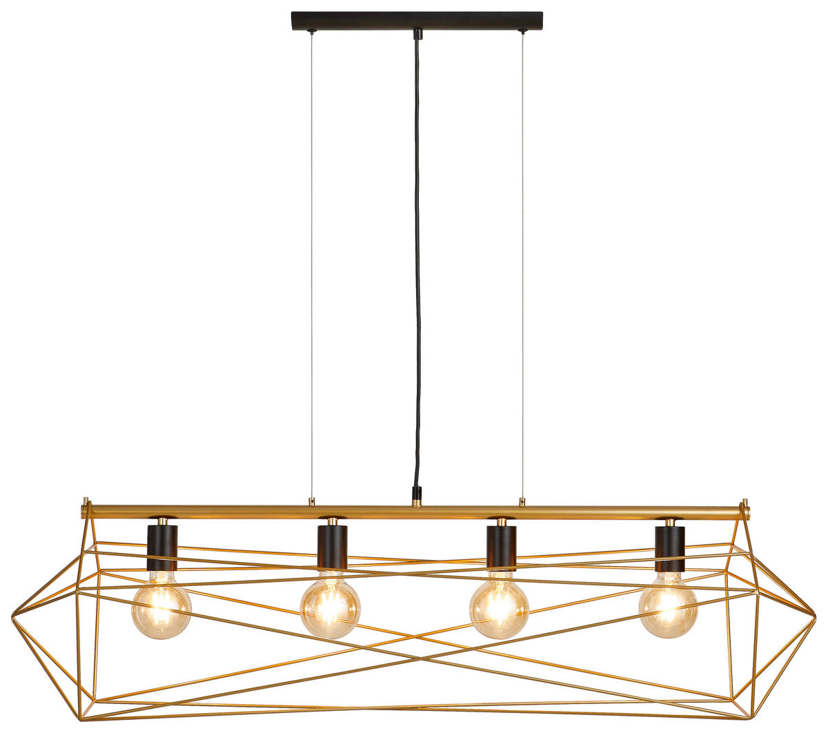 HÄNGELEUCHTE Abraxas 106/29,5/150 cm   - Goldfarben/Schwarz, Basics, Metall (106/29,5/150cm)
