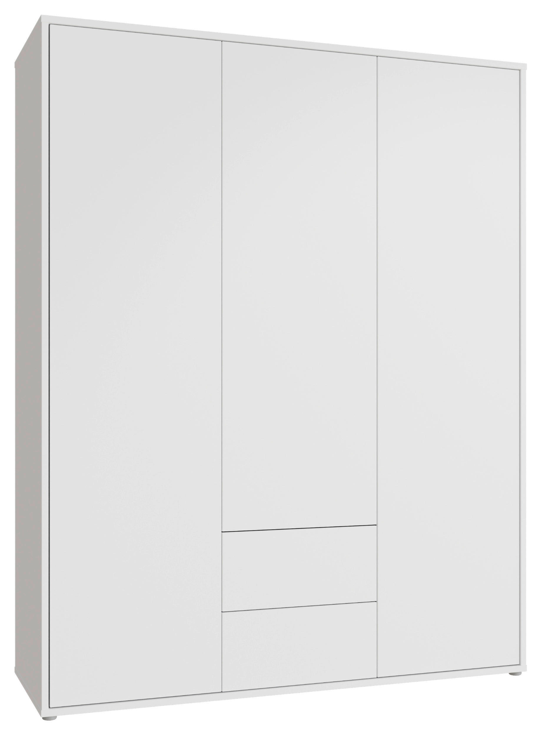 DREHTÜRENSCHRANK 169/214/60 cm,  in Weiß, 3-türig  - Weiß, Trend, Holzwerkstoff (169/214/60cm) - Carryhome
