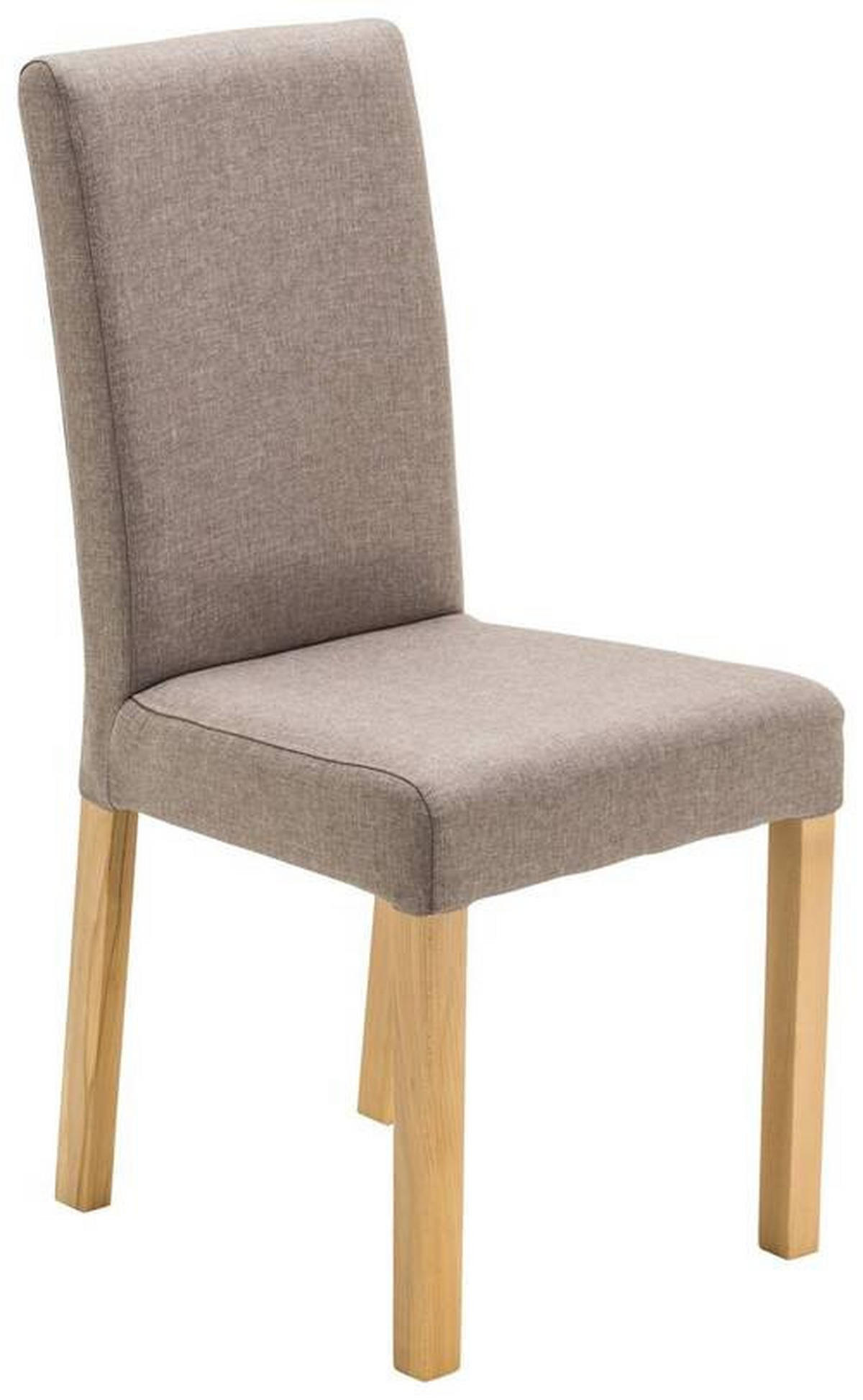 STUHL Webstoff Taupe, Buchefarben  - Taupe/Buchefarben, KONVENTIONELL, Holz/Textil (44/92/57cm) - Carryhome