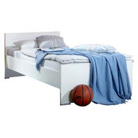 POSTEĽ, 90/200 cm biela - biela, Basics, kompozitné drevo (90/200cm)