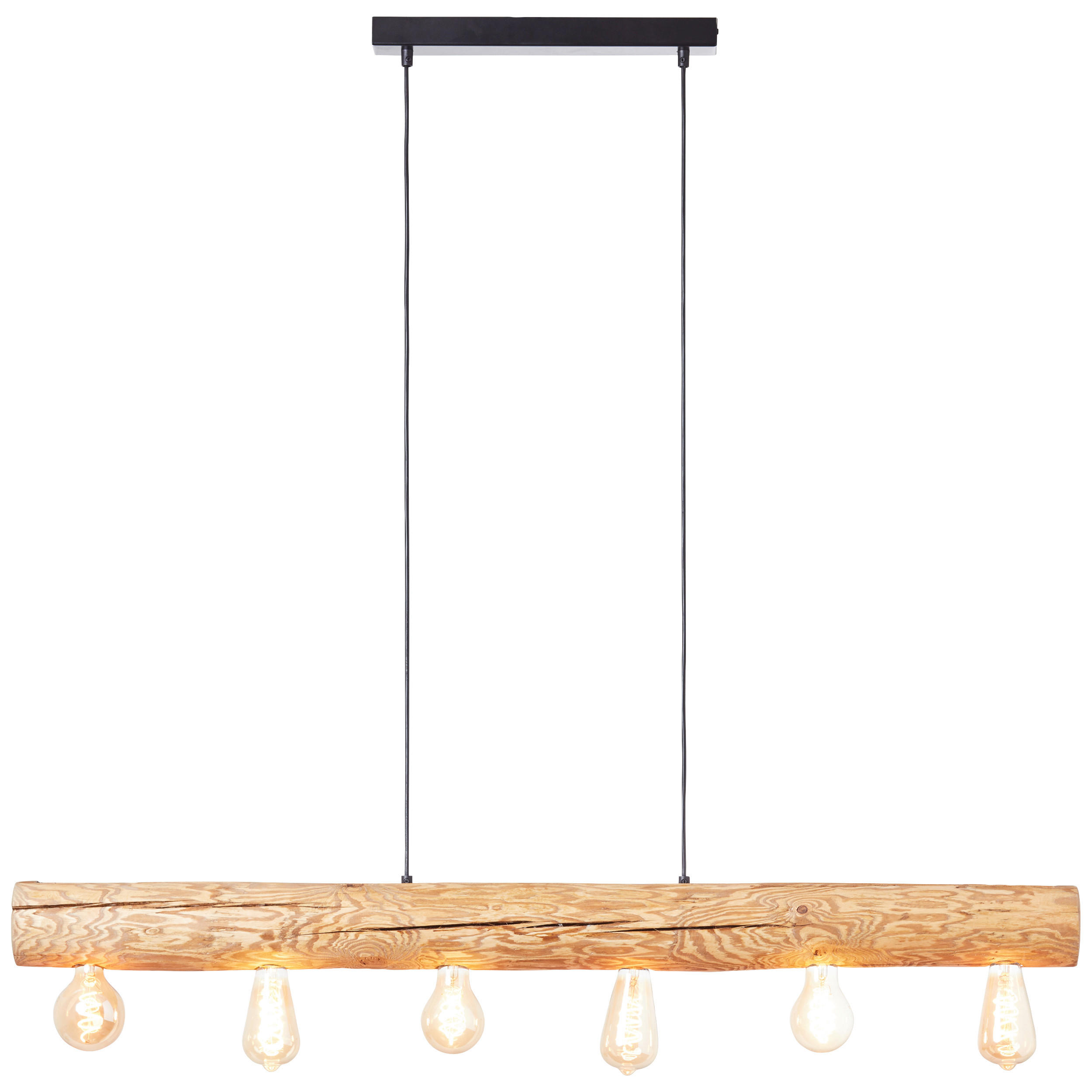 HÄNGELEUCHTE    - Kieferfarben, Natur, Holz/Metall (105/70/115cm) - Brilliant