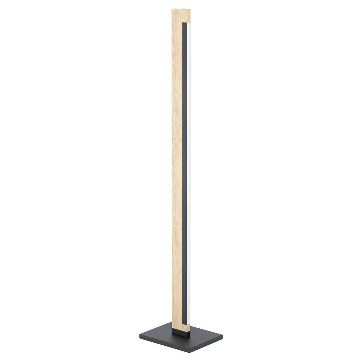 LED-STEHLEUCHTE - Eichefarben/Schwarz, Basics, Holz/Kunststoff (10/126cm) - Eglo