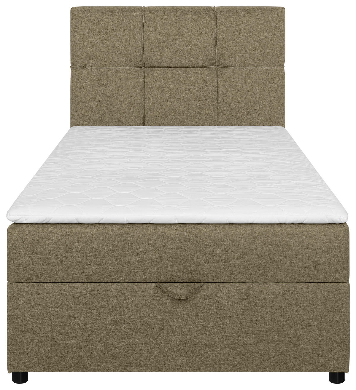 BOXBETT 100/200 cm,  in Beige, Bettkasten, Topper,  - Beige/Schwarz, MODERN, Kunststoff/Textil (100/200cm) - MID.YOU