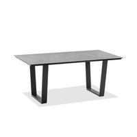 GARTENTISCH Kunststoff Anthrazit, Grau rechteckig  - Anthrazit/Grau, Design, Kunststoff/Metall (220/95/76cm)