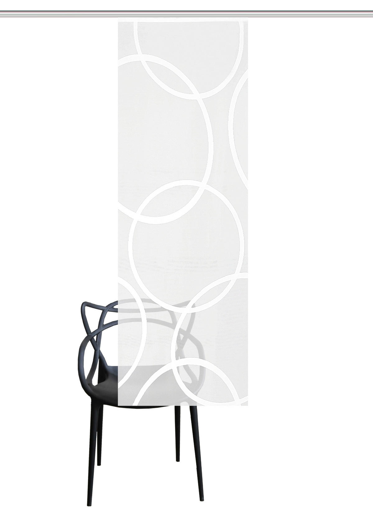 FLÄCHENVORHANG in Weiß halbtransparent  - Weiß, Basics, Textil (57/175cm)