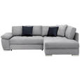 ECKSOFA in Webstoff Hellgrau  - Chromfarben/Silberfarben, Design, Kunststoff/Textil (276/212cm) - Carryhome