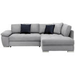 ECKSOFA in Webstoff Hellgrau  - Chromfarben/Silberfarben, Design, Kunststoff/Textil (276/212cm) - Carryhome