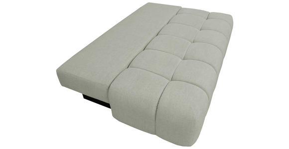 BOXSPRINGSOFA in Chenille Greige  - Greige/Schwarz, MODERN, Kunststoff/Textil (210/72/105cm) - Cantus