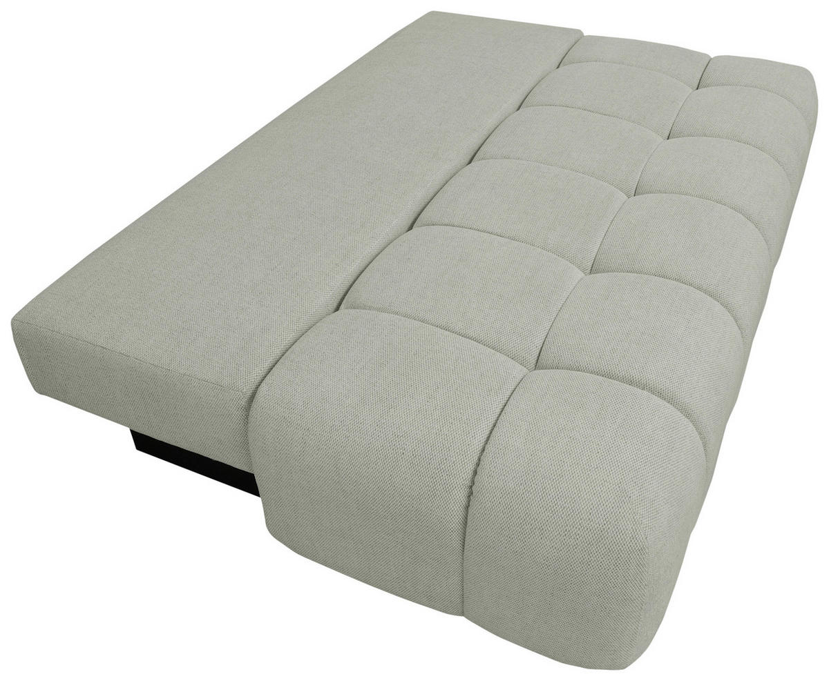 BOXSPRINGSOFA in Chenille Greige  - Greige/Schwarz, MODERN, Kunststoff/Textil (210/72/105cm) - Cantus
