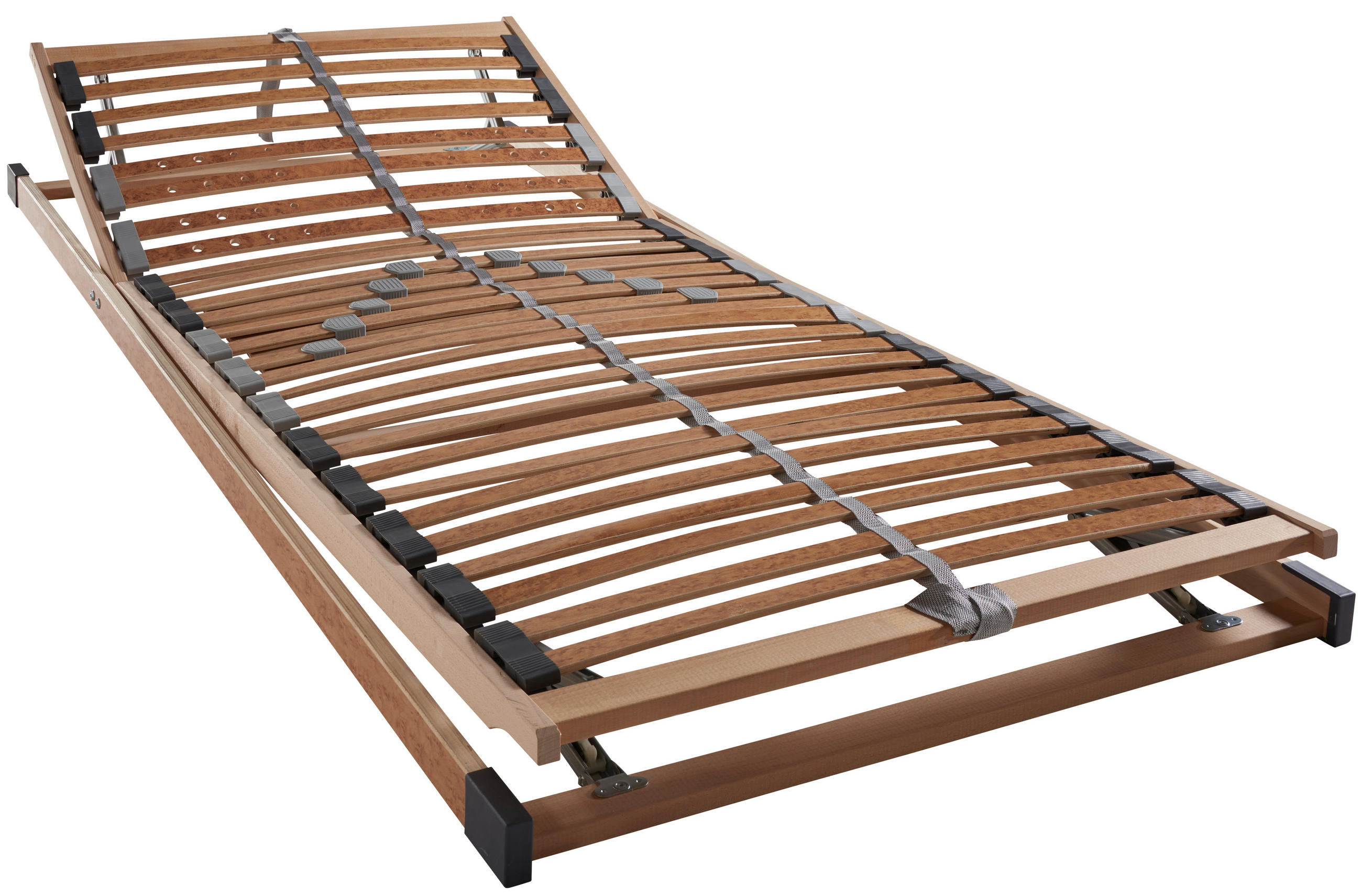 LATTENROST 90/200 cm Kopfteil, Fußteil, Mittelzone verstellbar, Birke  - Birkefarben/Ahornfarben, Basics, Holz (90/200cm) - Sleeptex