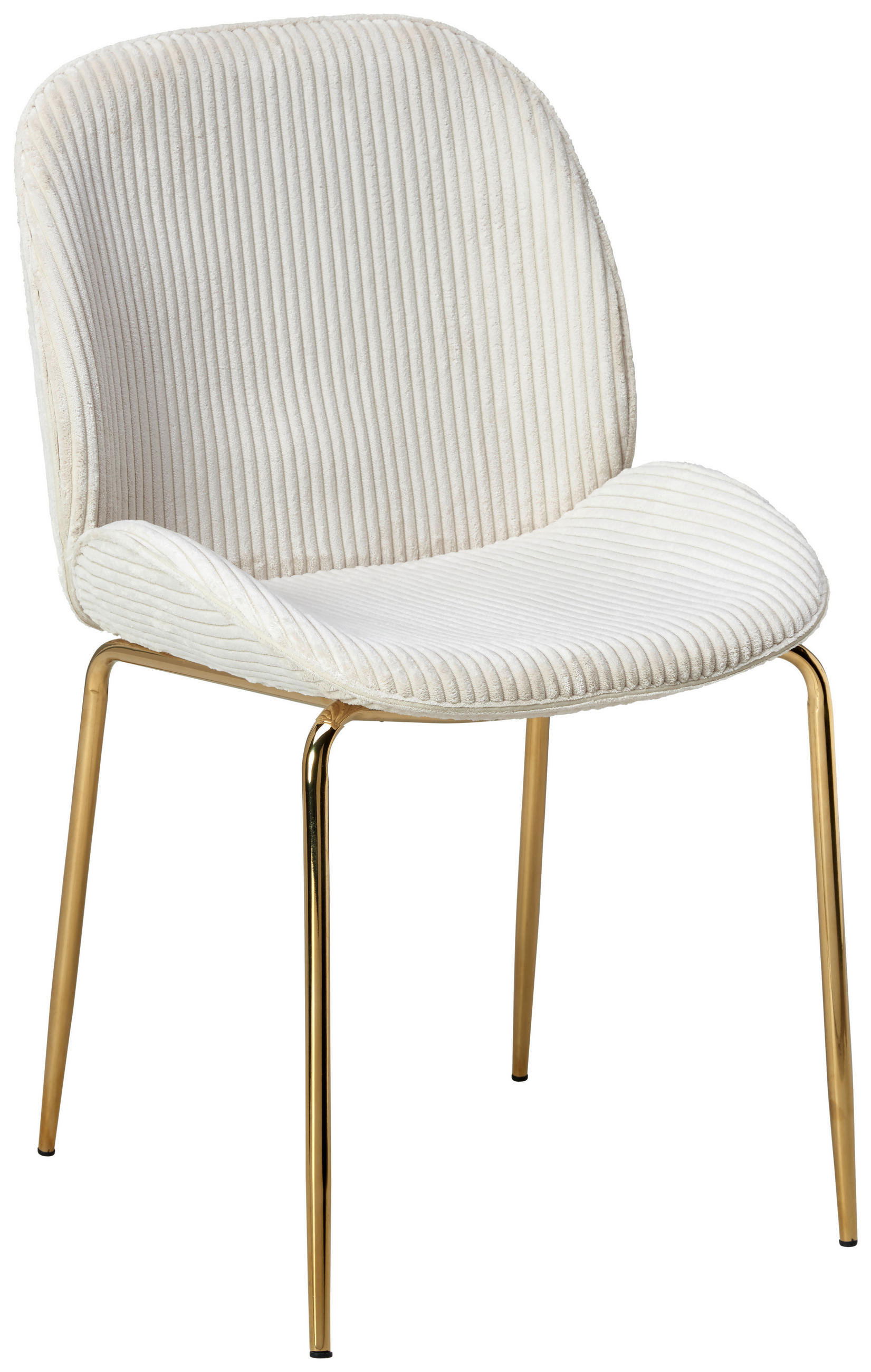 STUHL   Cord  Goldfarben, Beige  - Beige/Goldfarben, LIFESTYLE, Textil/Metall (48/86/60cm) - MID.YOU