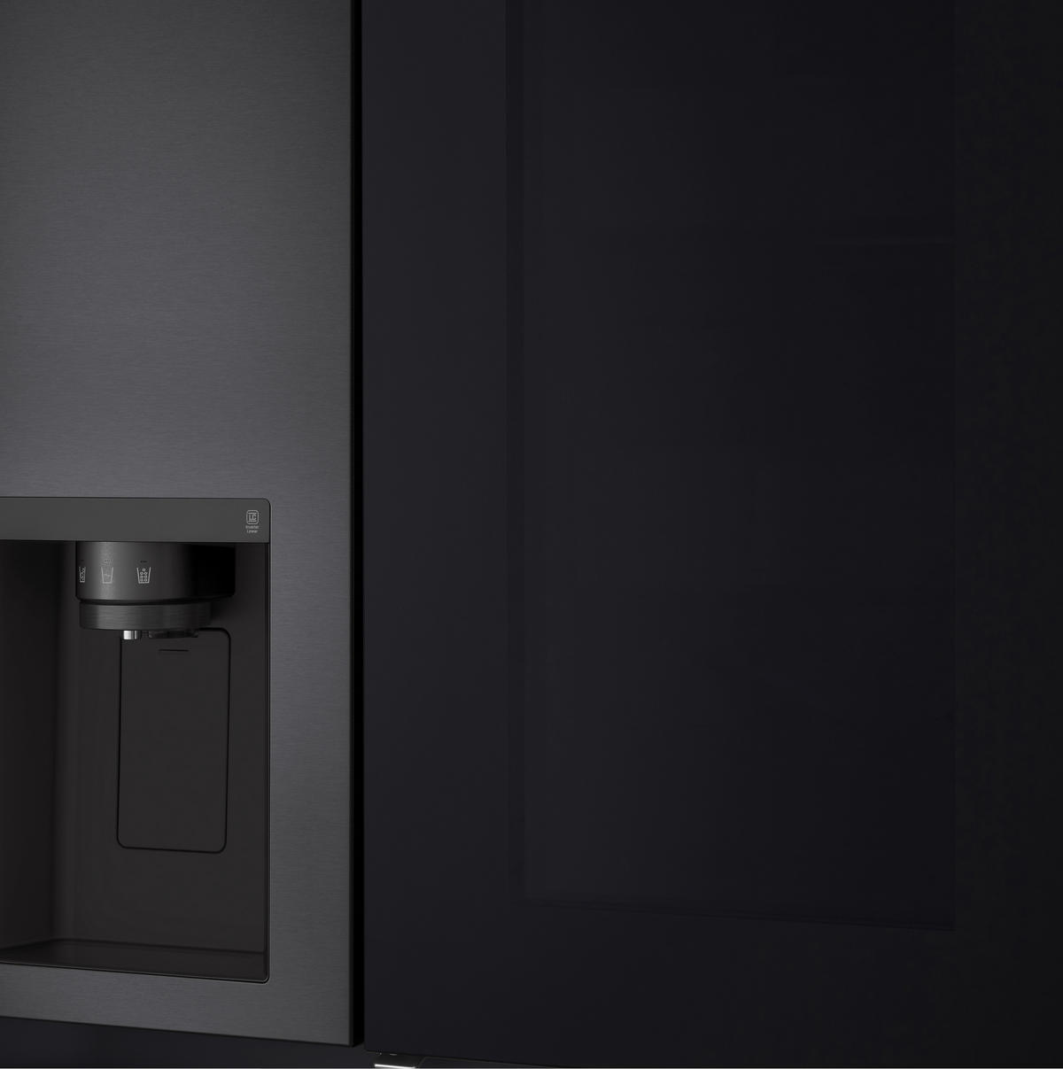 SIDE-BY-SIDE 91,3/179/73,5 cm GSXV91MCLE  - Anthrazit/Schwarz, Trend, Glas/Kunststoff (91,3/179/73,5cm) - LG