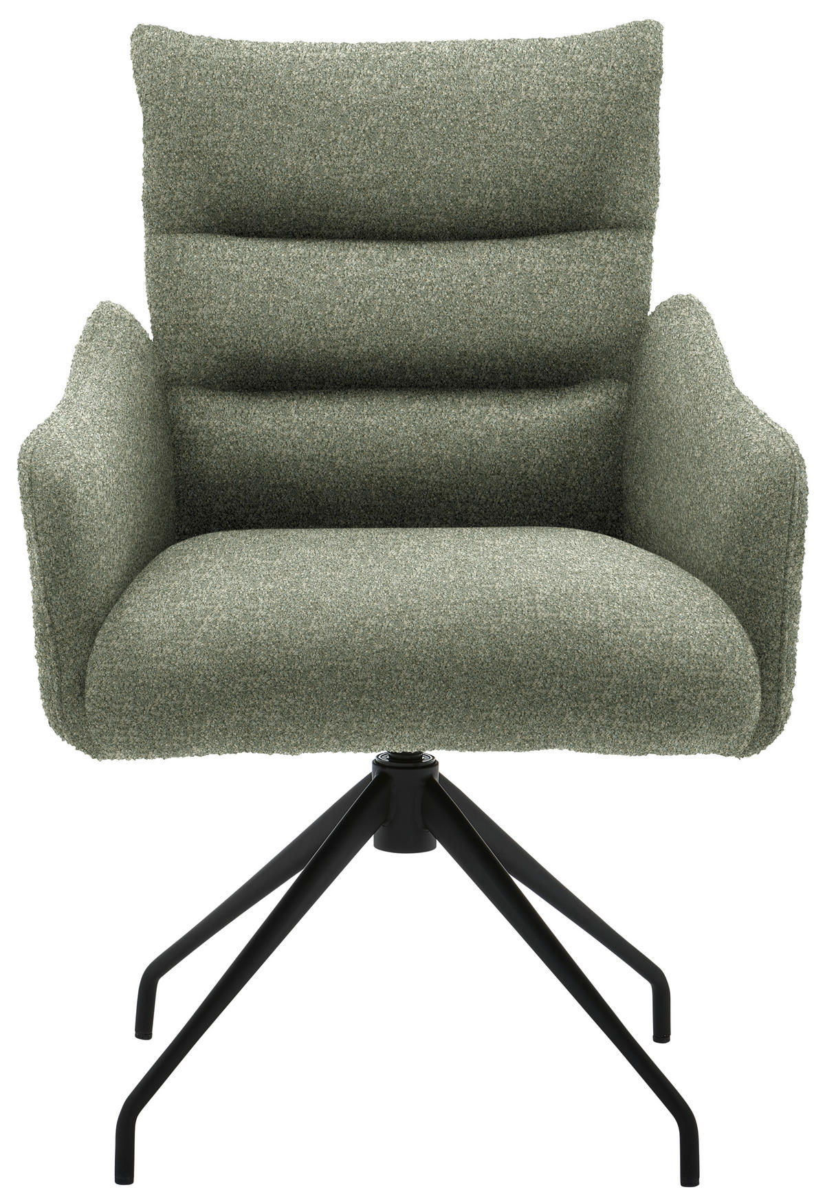 ARMLEHNSTUHL Teddystoff  - Schwarz/Grün, Design, Textil/Metall (62/86/68cm) - Welnova