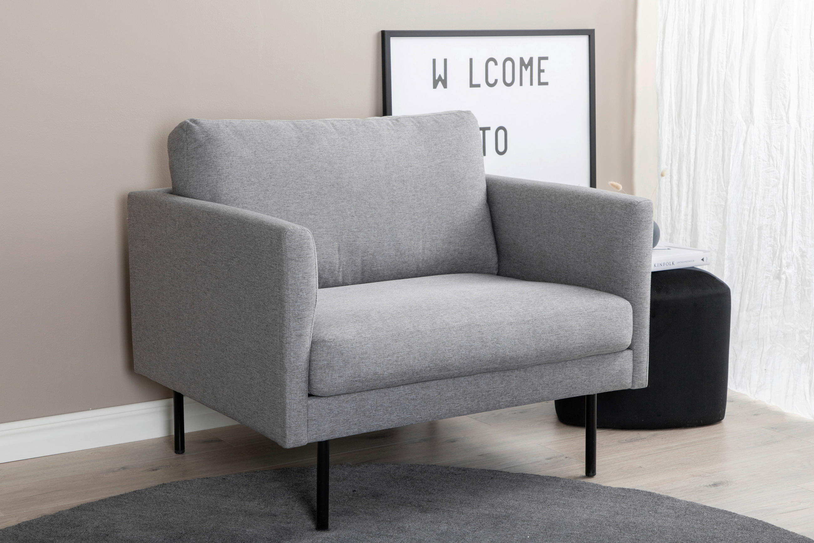 SESSEL in  - Design, Textil/Metall (95/80/84cm) - Livetastic