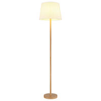 STEHLEUCHTE  35/151 cm   - Weiß/Braun, Basics, Textil/Metall (35/151cm) - Globo