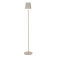 AKKU-STEHLEUCHTE 22/130 cm - Sandfarben, Design, Kunststoff/Metall (22/130cm) - Novel