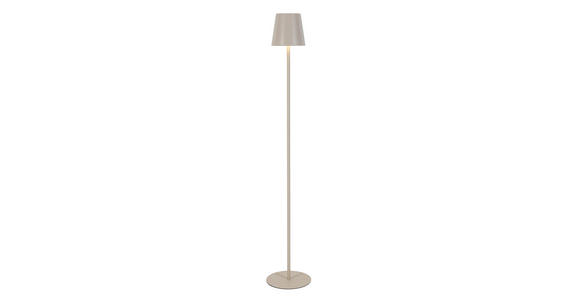 AKKU-STEHLEUCHTE 22/130 cm - Sandfarben, Design, Kunststoff/Metall (22/130cm) - Novel