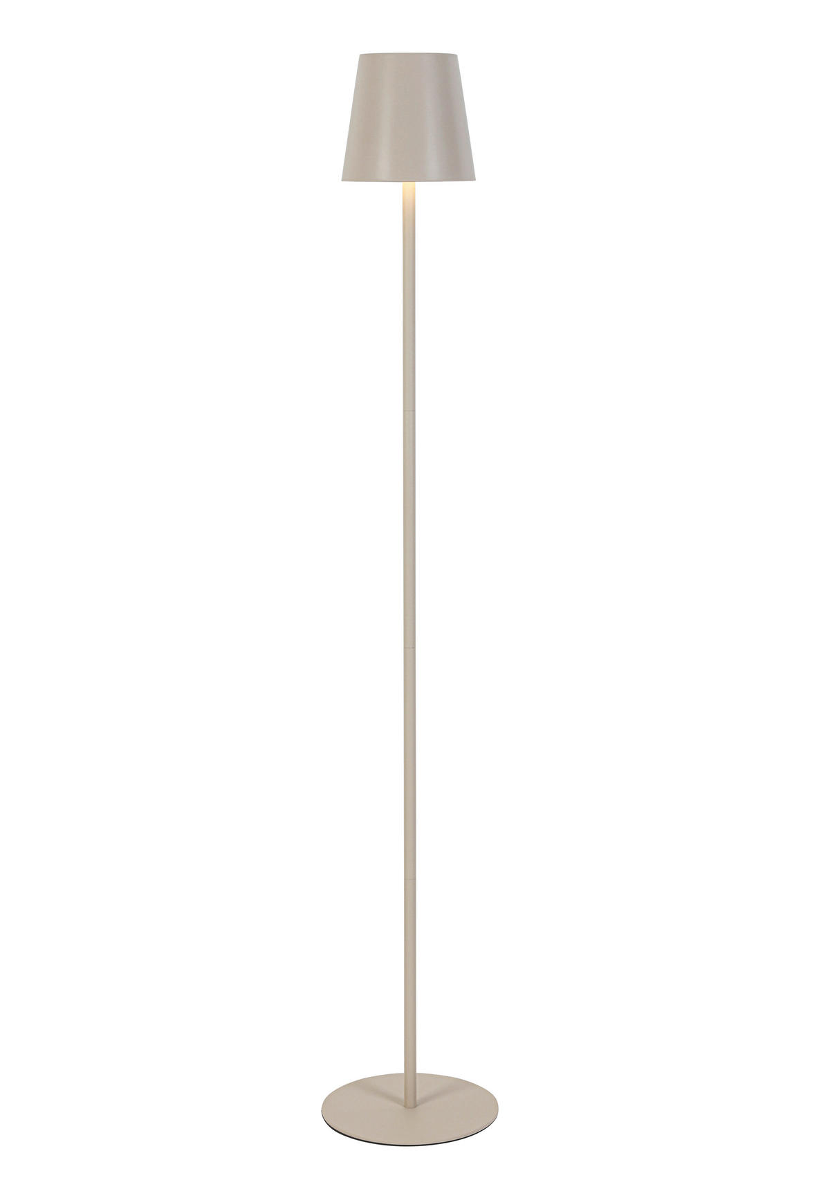 AKU STOJACÍ LAMPA, 22/130 cm  - pískové barvy, Design, kov/plast (22/130cm) - Novel