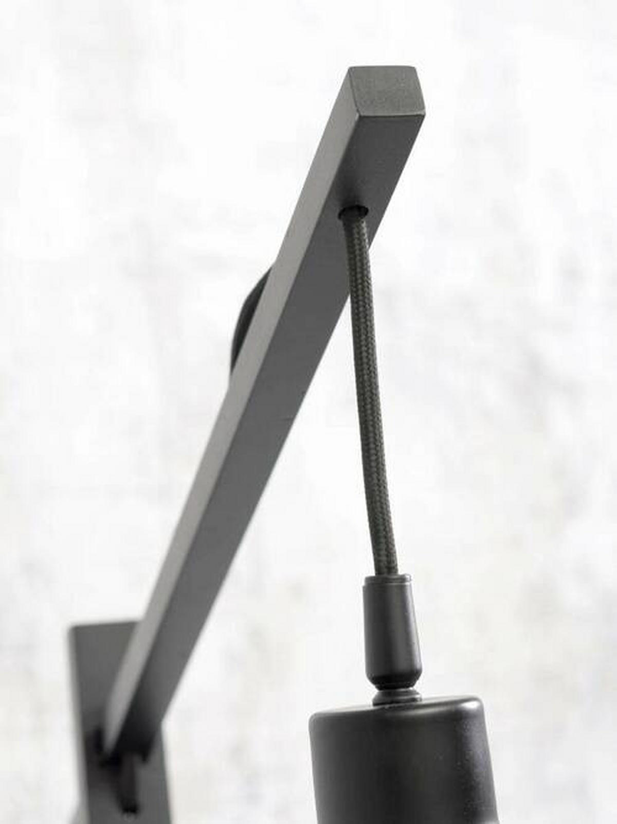 STEHLEUCHTE 63/40/150 cm    - Schwarz, Trend, Naturmaterialien (63/40/150cm) - Good & Mojo
