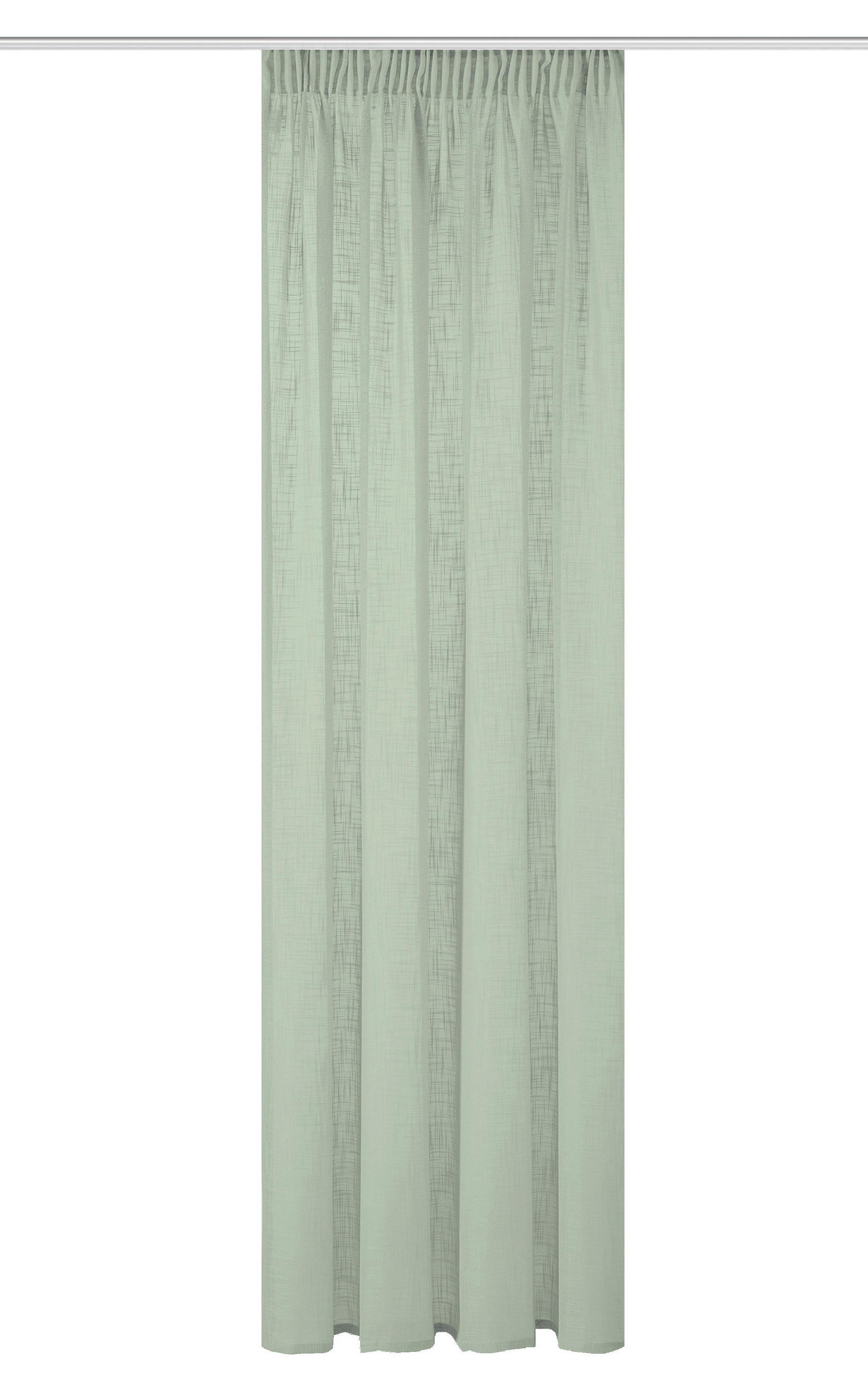FERTIGVORHANG  halbtransparent  140/245 cm   - Salbeigrün, Basics, Textil (140/245cm)