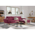 ECKSOFA in Webstoff Dunkelrot  - Eichefarben/Creme, Design, Holz/Textil (282/175cm) - Carryhome