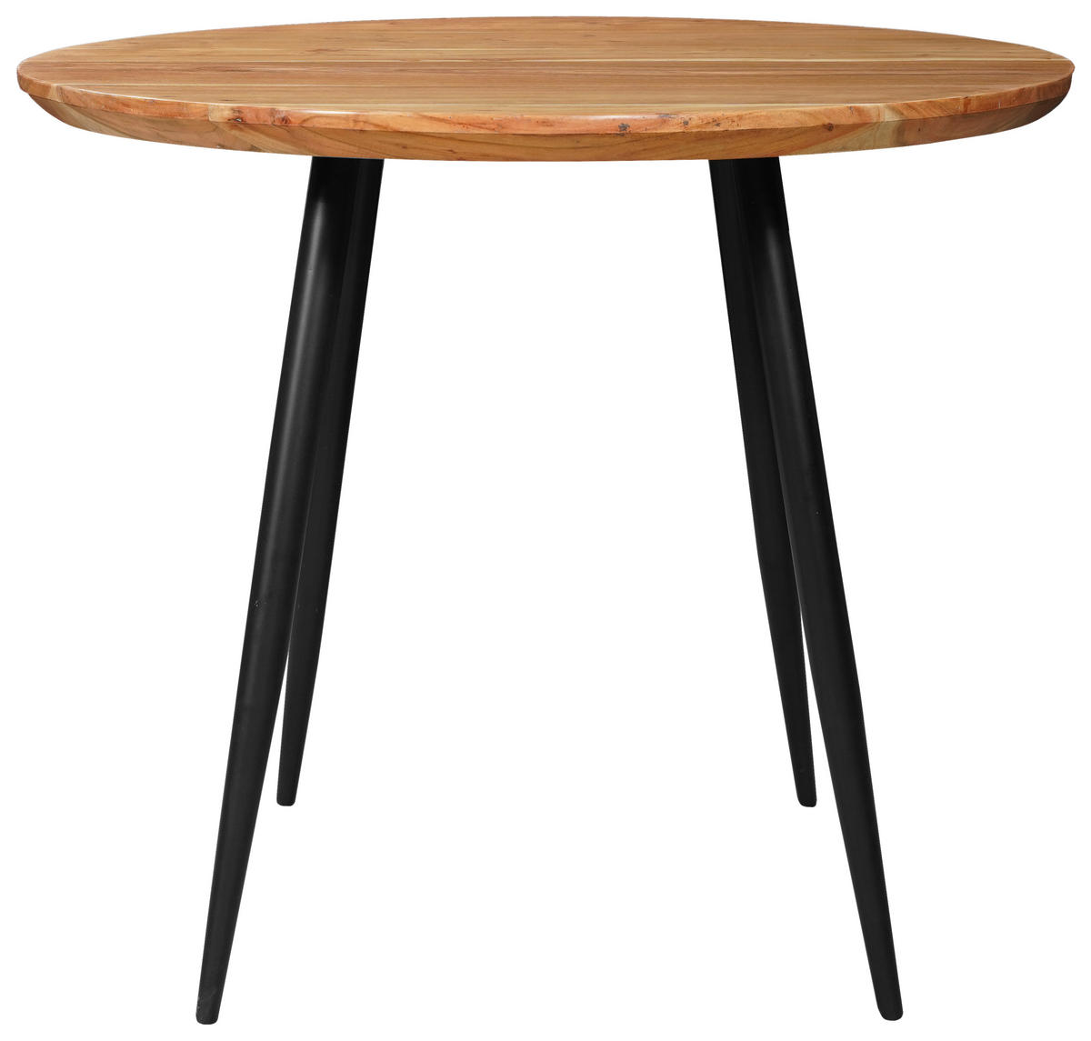 ESSTISCH in Holz, Metall 80/80/76 cm  - Schwarz/Akaziefarben, LIFESTYLE, Holz/Metall (80/80/76cm) - Stylife