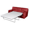 SCHLAFSOFA in Leder Rot  - Rot/Schwarz, Design, Leder/Kunststoff (205/92/85cm) - Livetastic