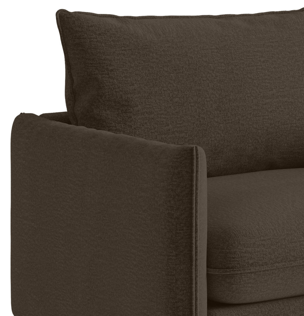 SEDACÍ SESTAVA, textil, hnědá - černá/hnědá, Design, kov/textil (215/85/92cm) - Livetastic
