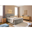 BOXSPRINGBETT 180/200 cm  in Beige  - Beige/Schwarz, Design, Kunststoff/Textil (180/200cm) - Xora