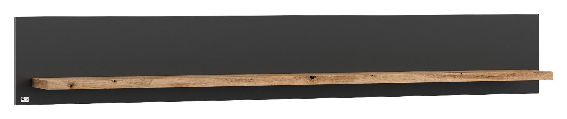 WANDBOARD Holzwerkstoff Graphitfarben, Eiche Artisan  - Graphitfarben/Eiche Artisan, Design, Holzwerkstoff (180/27/20cm) - SetOne by Musterring