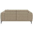 2-SITZER-SOFA  in Webstoff Beige  - Beige/Schwarz, KONVENTIONELL, Textil/Metall (200/80/113cm) - Carryhome