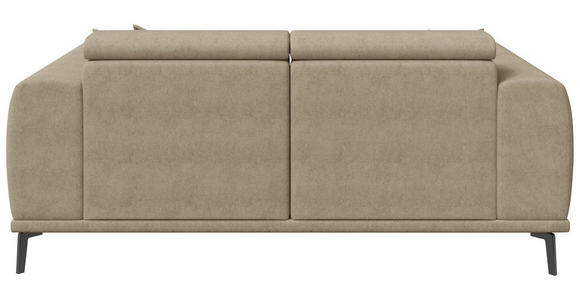2-SITZER-SOFA  in Webstoff Beige  - Beige/Schwarz, KONVENTIONELL, Textil/Metall (200/80/113cm) - Carryhome