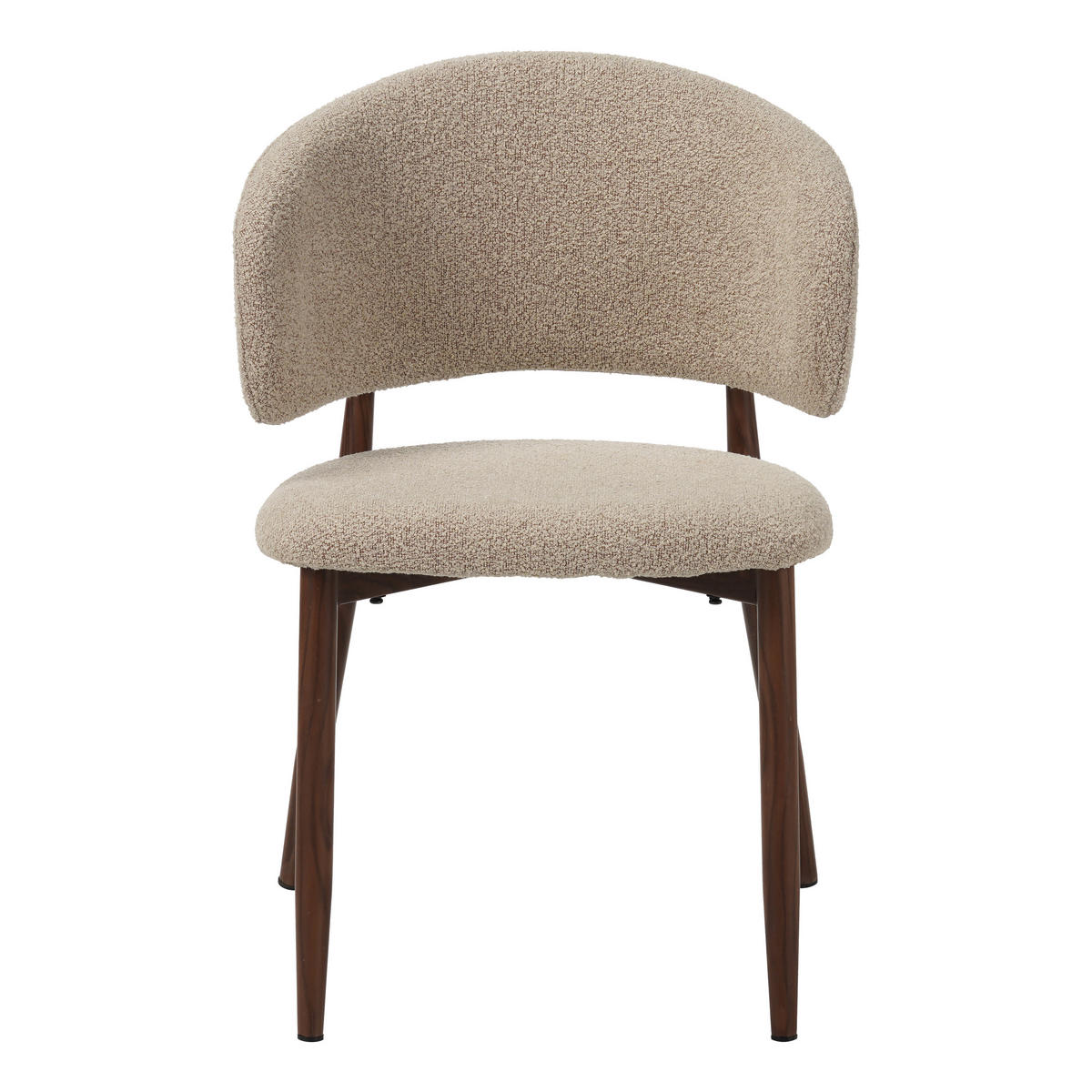STUHL-SET 2 Stück  Bouclé  Sandfarben  - Sandfarben, MODERN, Textil/Metall (54/79/54cm) - Livetastic
