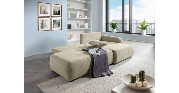 ECKSOFA Mintgrün Flachgewebe Zierkissen, Rückenkissen, Bettkasten, Schlaffunktion, Rücken echt, Liegefläche im Originalstoff  - Schwarz/Mintgrün, KONVENTIONELL, Kunststoff/Textil (260/145cm) - Carryhome