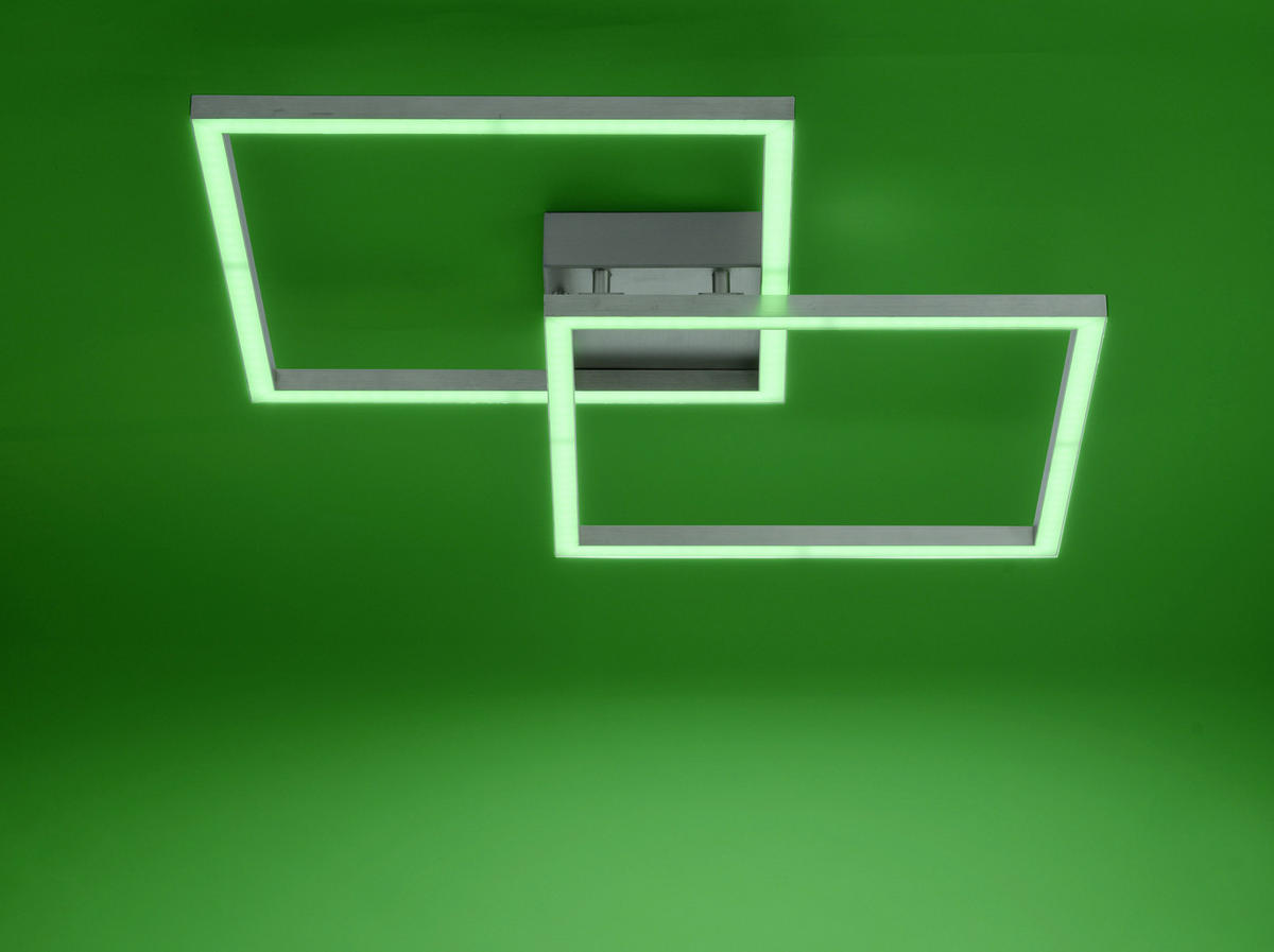 LED-DECKENLEUCHTE Lolasmart-Maxi  Smart 63/63/8,5 cm   - Silberfarben, Design, Kunststoff/Metall (63/63/8,5cm)